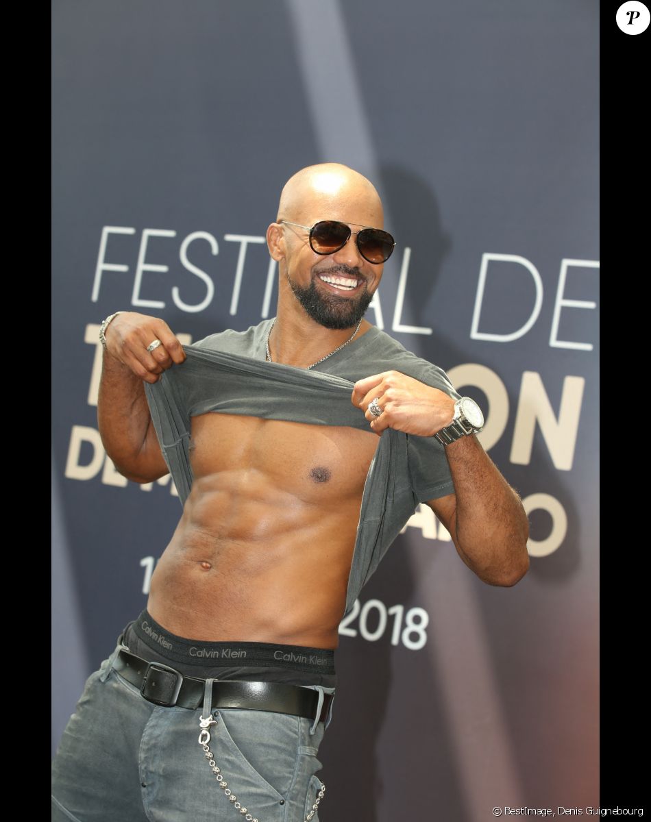 Shemar Moore pour la série "Swat" lors du 58ème festival de Télévision de Monte-carlo à Monaco le 17 juin 2018. © Denis Guignebourg / Bestimage