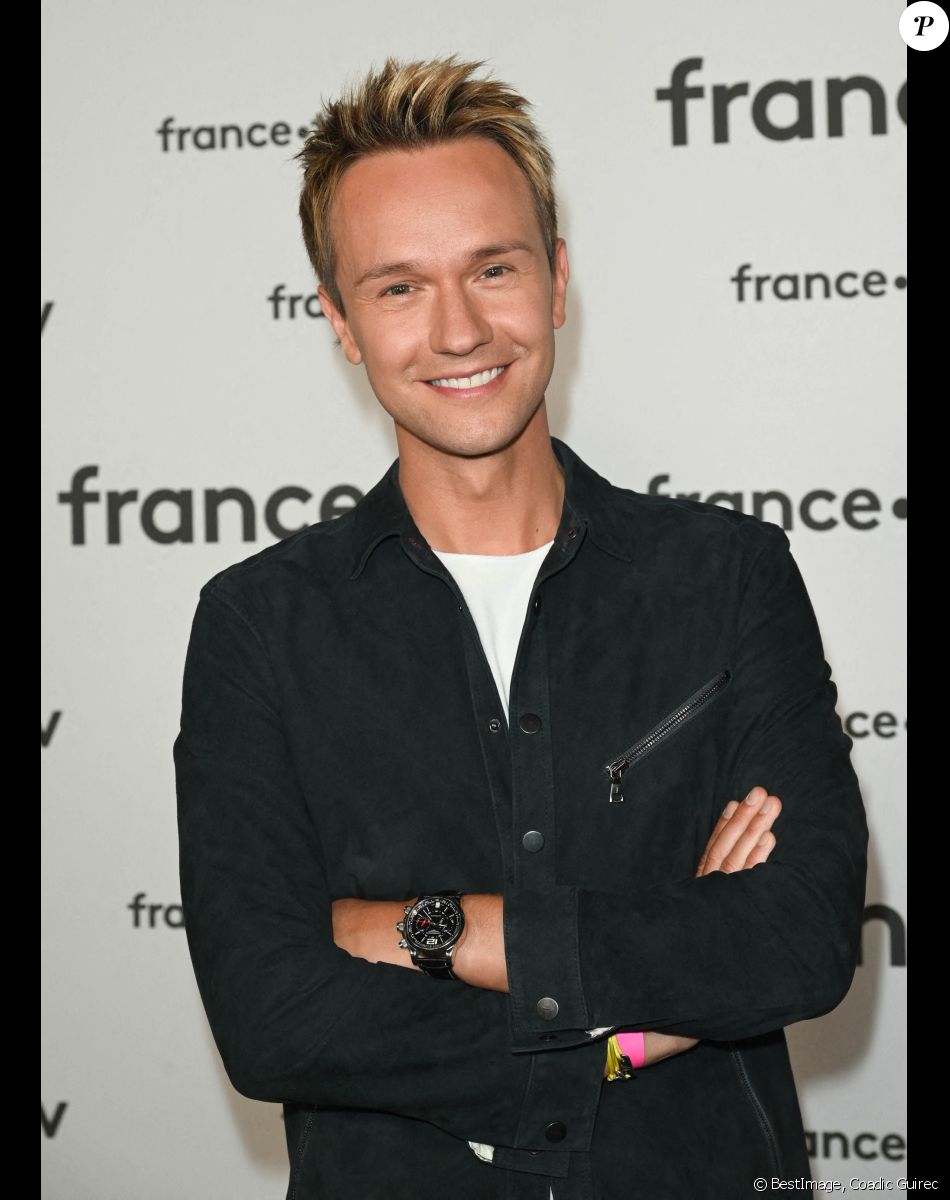 Cyril Féraud au photocall pour la conférence de presse de rentrée de France TV à la Grande Halle de la Villette à Paris, France, le 6 juillet 2022. © Coadic Guirec/Bestimage