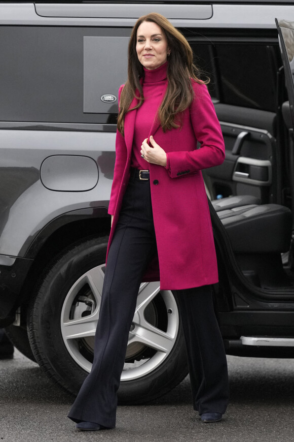 Kate Catherine Middleton, princesse de Galles, à son arrivée au Windsor Foodshare à Windsor. Le 26 janvier 2023 