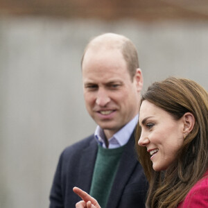 Le prince William de Galles et Kate Catherine Middleton, princesse de Galles, à leur arrivée au Windsor Foodshare à Windsor. Le 26 janvier 2023 