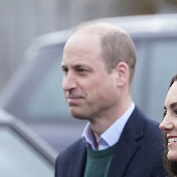 Le prince William de Galles et Kate Catherine Middleton, princesse de Galles, à leur arrivée au Windsor Foodshare à Windsor. Le 26 janvier 2023 