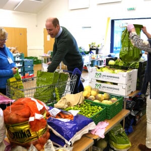 Le prince William, prince de Galles, et Catherine (Kate) Middleton, princesse de Galles, à son arrivée au Windsor Foodshare à Windsor. Le 26 janvier 2023 