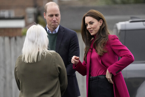 Le prince William de Galles et Kate Catherine Middleton, princesse de Galles, à leur arrivée au Windsor Foodshare à Windsor. Le 26 janvier 2023 