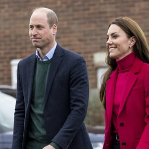 Le prince William, prince de Galles, et Catherine (Kate) Middleton, princesse de Galles, à leur arrivée au Windsor Foodshare à Windsor. Le 26 janvier 2023 