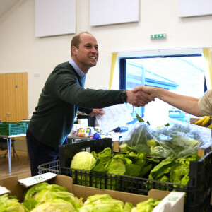 Le prince William, prince de Galles, et Catherine (Kate) Middleton, princesse de Galles, à son arrivée au Windsor Foodshare à Windsor. Le 26 janvier 2023 