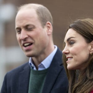 Le prince William, prince de Galles, et Catherine (Kate) Middleton, princesse de Galles, à leur arrivée au Windsor Foodshare à Windsor. Le 26 janvier 2023 