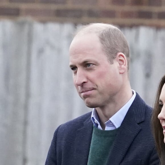 Le prince William de Galles et Kate Catherine Middleton, princesse de Galles, à leur arrivée au Windsor Foodshare à Windsor. Le 26 janvier 2023 