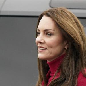 Le prince William de Galles et Kate Catherine Middleton, princesse de Galles, à leur arrivée au Windsor Foodshare à Windsor. Le 26 janvier 2023 