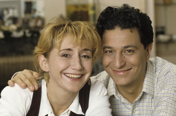 Archives -Rendez-vous avec Christian Clavier et Marie-Anne Chazel à leur domicile à Paris. Janvier 1991 © Michel Ristroph via Bestimage