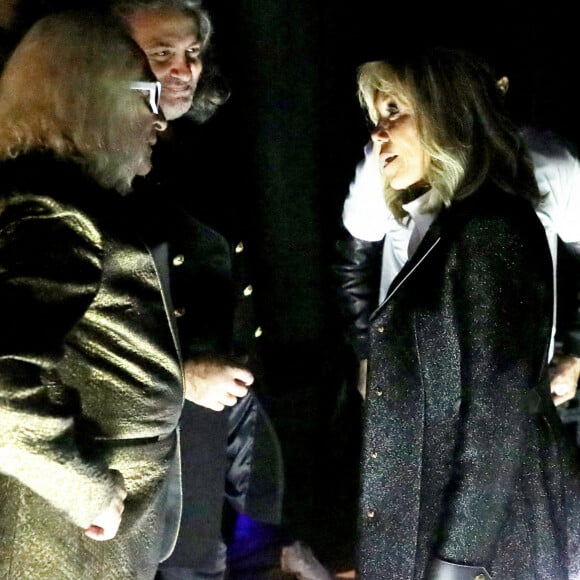 Exclusif - Michel Polnareff et Brigitte Macron - Backstage de l'enregistrement de l'émission "Le gala des Pièces Jaunes, le concert événement" au Zenith de Paris, et diffusée le 28 janvier sur France 2. Le 25 janvier 2023 © Dominique Jacovides / Bestimage 