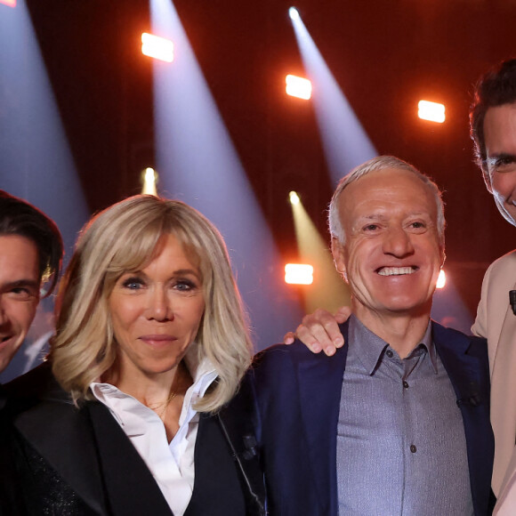 Exclusif - Gautier Capuçon, Brigitte Macron, Didier Deschamps, Mika - Backstage de l'enregistrement de l'émission "Le gala des Pièces Jaunes, le concert événement" au Zenith de Paris, et diffusée le 28 janvier sur France 2. Le 25 janvier 2023 © Dominique Jacovides / Bestimage 