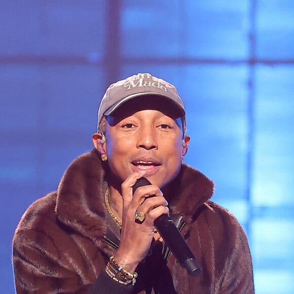 Exclusif - Pharrell Williams - Enregistrement de l'émission "Le gala des Pièces Jaunes, le concert événement" au Zenith de Paris, diffusée le 28 janvier sur France 2. Le 25 janvier 2023 © Dominique Jacovides / Bestimage 