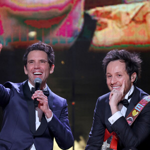 Exclusif - Mika et Vianney - Enregistrement de l'émission "Le gala des Pièces Jaunes, le concert événement" au Zenith de Paris, diffusée le 28 janvier sur France 2. Le 25 janvier 2023 © Dominique Jacovides / Bestimage 