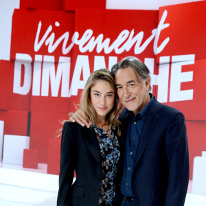 Exclusif - Richard Berry et sa fille Joséphine Berry - Enregistrement de l'émission "Vivement Dimanche" au Studio Gabriel à Paris, qui sera diffusée le 23 septembre sur France 2. Le 17 septembre 2018 © Guillaume Gaffiot / Bestimage