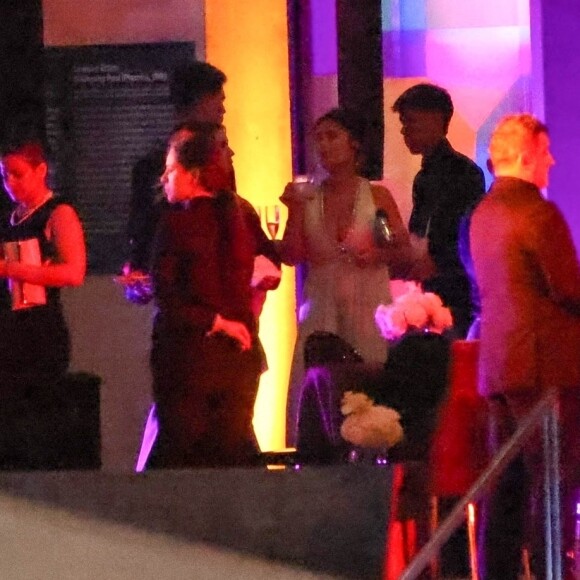 Les célébrités telles que David Beckham, Salma Hayek se pressent au mariage de Marc Anthony et Nadia Ferreira au Perez Art Museum à Miami, le 28 janvier 2023. 