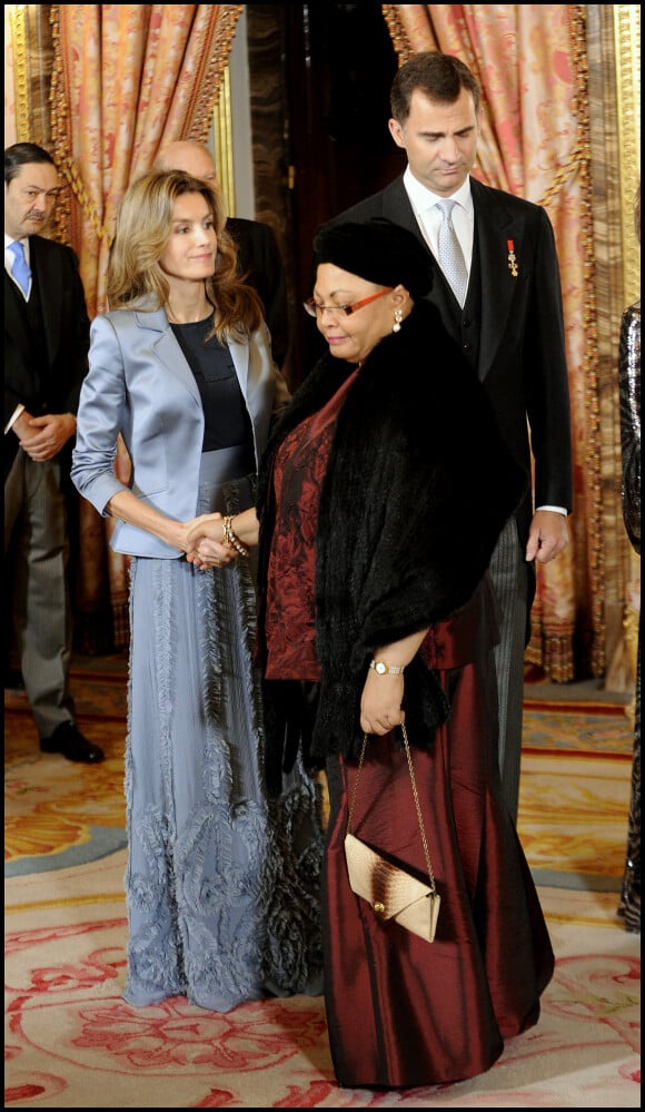 Felipe VI et Letizia d'Espagne - Réception des ambassadeurs à Madrid