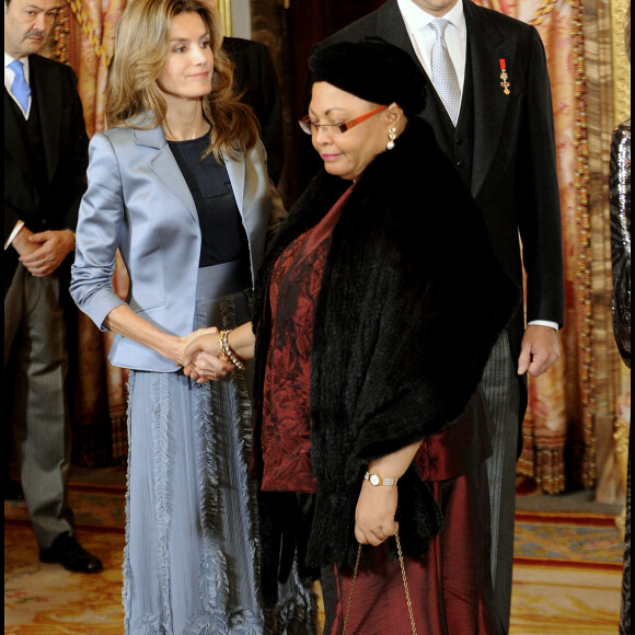 Felipe VI et Letizia d'Espagne - Réception des ambassadeurs à Madrid