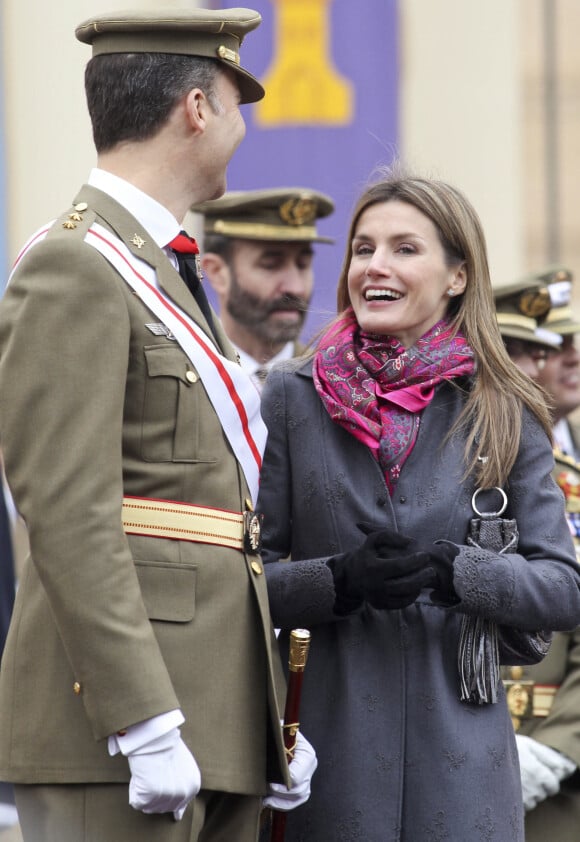 Le prince Felipe et la princesse Letizia d'Espagne à Saragosse. Le 27 février 2010