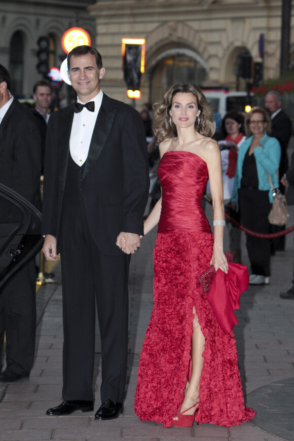 Felipe VI et Letizia d'Espagne - Soirée de gala pour le mariage de Victoria de Suède et de Daniel Westling le 18 juin 2010