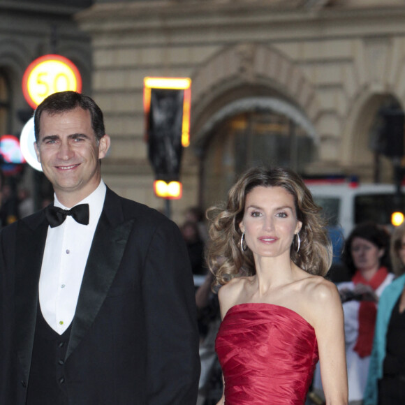 Felipe VI et Letizia d'Espagne - Soirée de gala pour le mariage de Victoria de Suède et de Daniel Westling le 18 juin 2010