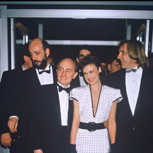 Miou-Miou au Festival de Cannes 1986 avec Bertrand Blier, Michel Blanc et Gérard Depardieu