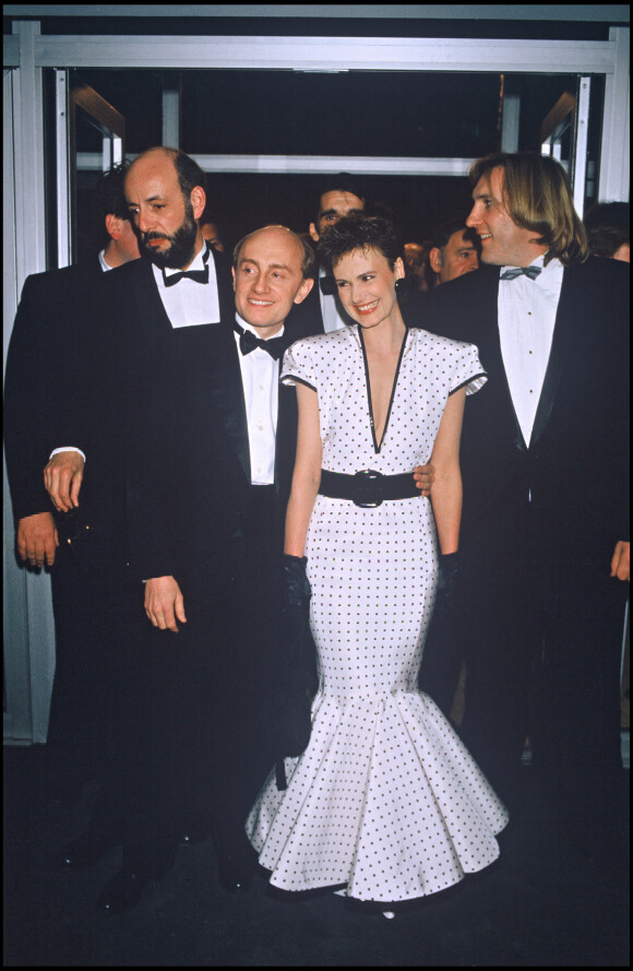 Miou-Miou au Festival de Cannes 1986 avec Bertrand Blier, Michel Blanc et Gérard Depardieu