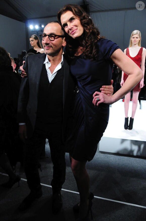 Brooke Shields et Gilles Mendel à la Fashion Week le 18 février 2010