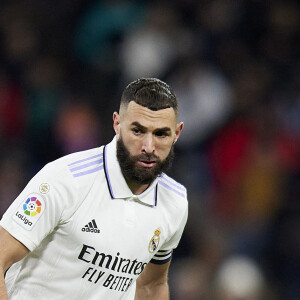 Karim Benzema du Real Madrid lors du match de football de la Liga opposant le Real Madrid et le Real Soceiedad à stade l'Estadio Santiago Bernabeu à Madrid, Espagne, le 29 janvier 2023. Le match s'est terminé sur un match nul 0-0. © Ruben Albarran/Zuma Press/Bestimage