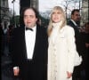 Jacques Villeret et sa femme de l'époque Irina lors des Molière en 1994