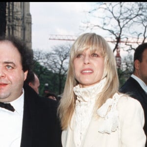 Jacques Villeret et sa femme de l'époque Irina lors des Molière en 1994