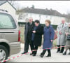 Les parents et la soeur (Ghislaine) de Jacques Villeret lors de son enterrement à Loches en 2005