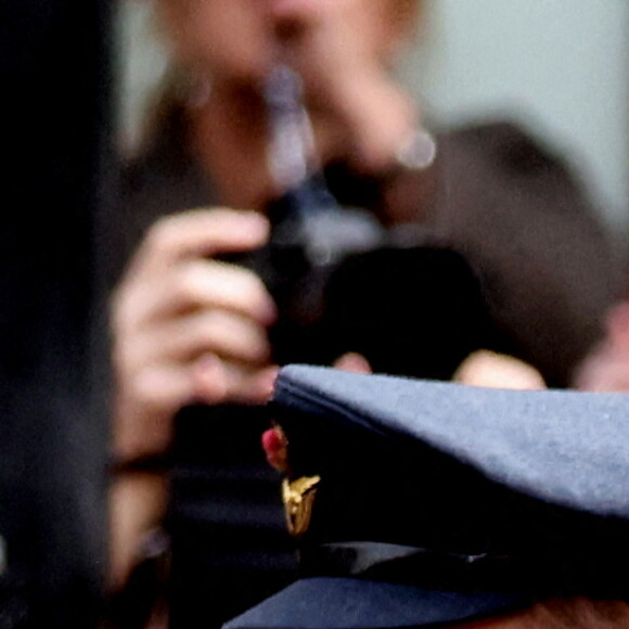 Le prince de Galles William, le prince Harry, duc de Sussex - Arrivées au service funéraire à l'Abbaye de Westminster pour les funérailles d'Etat de la reine Elizabeth II d'Angleterre le 19 septembre 2022. © Jacovides-Moreau Bestimage 
