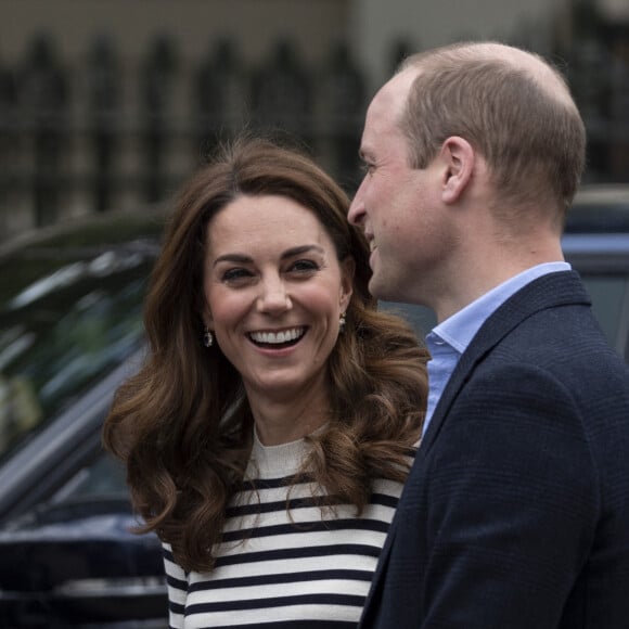 Le prince William, duc de Cambridge, Catherine Kate Middleton, duchesse de Cambridge lors du lancement de la King's Cup, une régate au mois d'août, à Londres le 7 mai 2019. Lors de cet événement, le duc et la duchesse de Cambridge ont déclaré qu'ils sont impatients de rencontrer leur neveu, le fils du prince Harry et de Meghan Markle. 