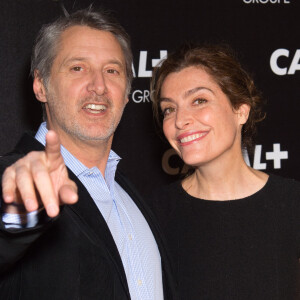 Antoine De Caunes et sa femme Daphné Roulier - Soirée des animateurs du Groupe Canal+ au Manko à Paris. Le 3 février 2016