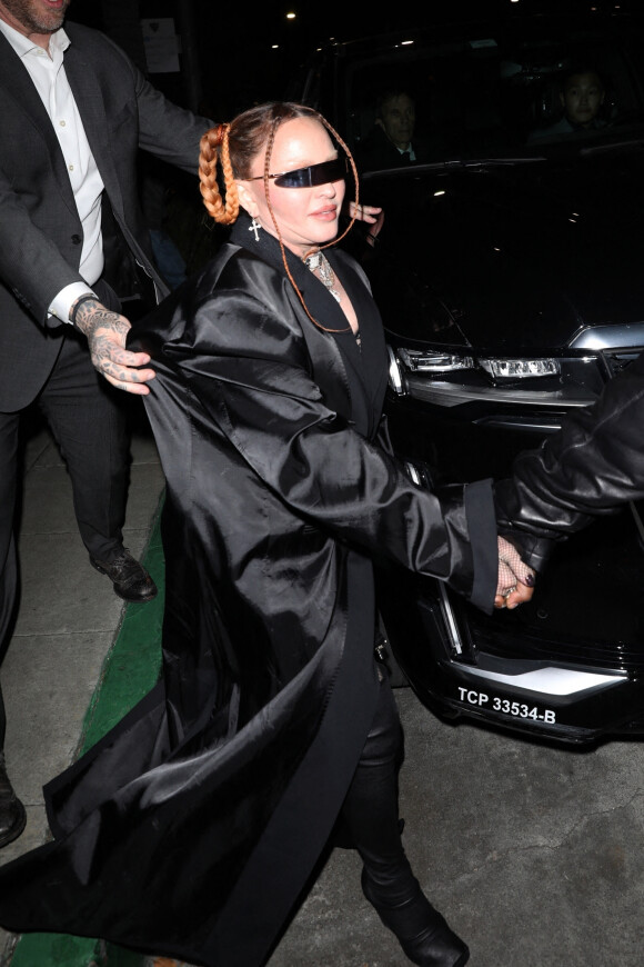 Madonna à la sortie de l'after-party au Mr. Brainwash Art Museum" lors de la 65ème édition de la cérémonie des "Grammy Awards" à Los Angeles, Californie, Etats-Unis, le 5 février 2023. 