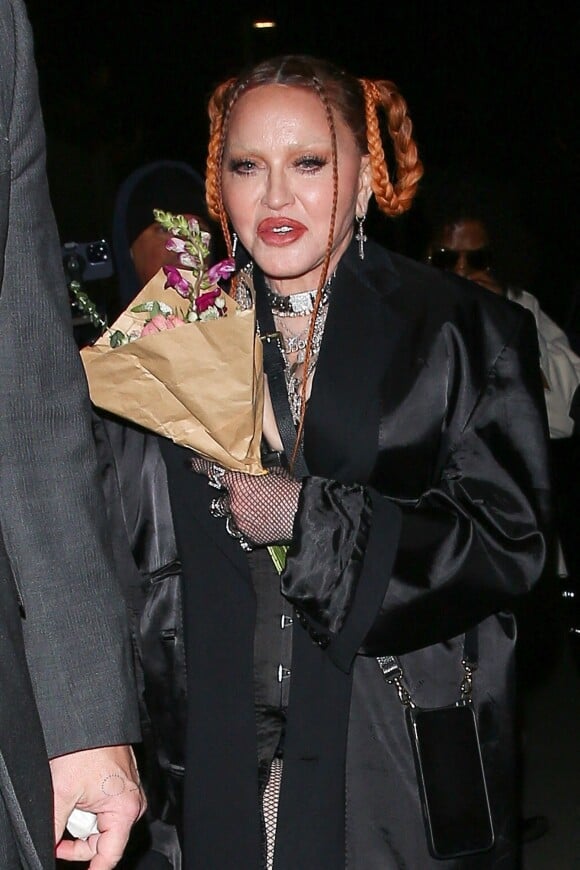 Exclusif - Madonna à l'after-party au club "Delilah" lors de la 65ème édition de la cérémonie des "Grammy Awards" à Los Angeles.