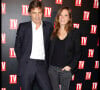 Guy Lagache et sa femme Émilie lors de la soirée TV Magazine fête ses 25 ans, au Plaza Athénée, le 8 février 2012.