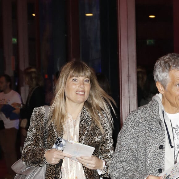 Nagui et sa femme Mélanie Page - Photocall du XVe gala pour la Fondation Recherche Alzheimer à l'Olympia à Paris le 14 mars 2022. © Marc Ausset-Lacroix/Bestimage