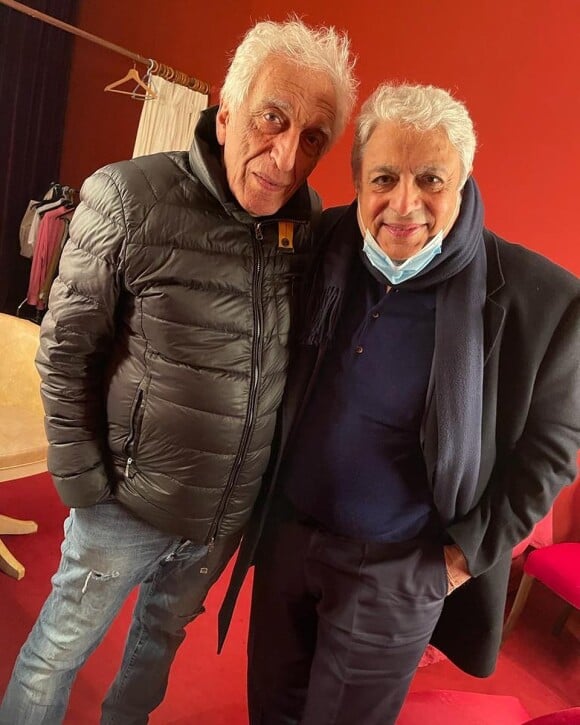 Enrico Macias et Gérard Darmon. Le 28 décembre 2022.