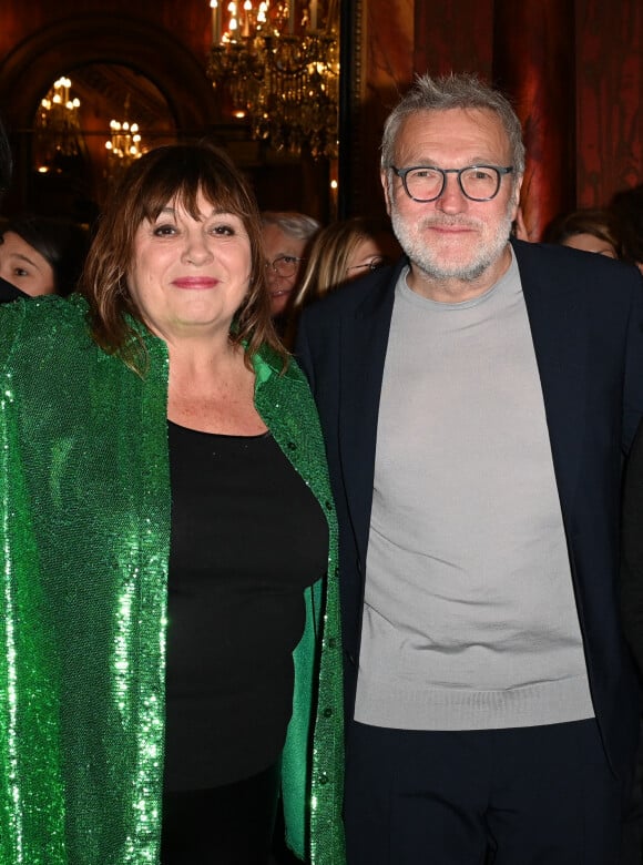 Exclusif - Michèle Bernier et Laurent Ruquier - 100e de la pièce "Je préfère qu'on reste ensemble" au Théâtre des Variétés à Paris le 12 janvier 2023. © Coadic Guirec/Bestimage