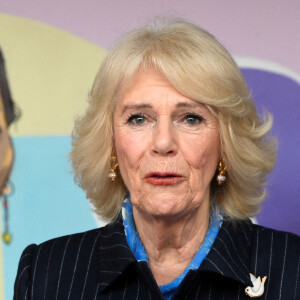 Camilla Parker Bowles, reine consort d'Angleterre, visite au S.T.O.R.M Family Centre à Londres, à l'occasion de son 19ème anniversaire, le 9 février 2023.