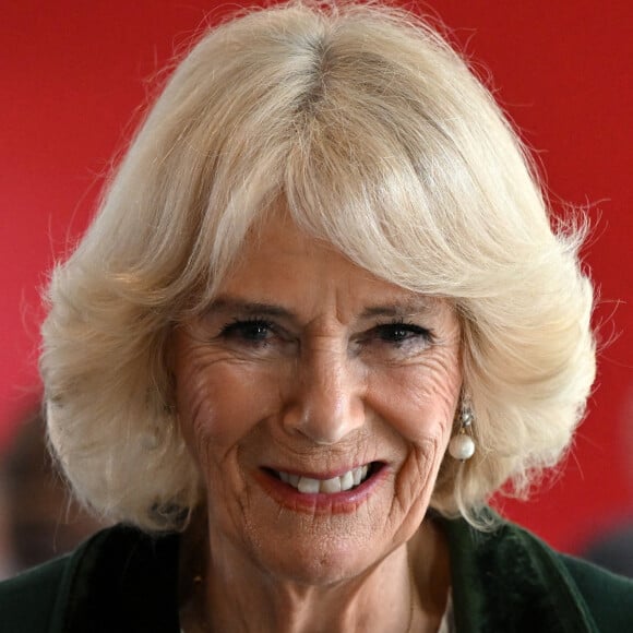 Camilla Parker Bowles, reine consort d'Angleterre, lors des célébrations du 50ème anniversaire de l'association caritative de lecture pour enfants Coram Beanstalk à Londres, au Royaume-Uni. 