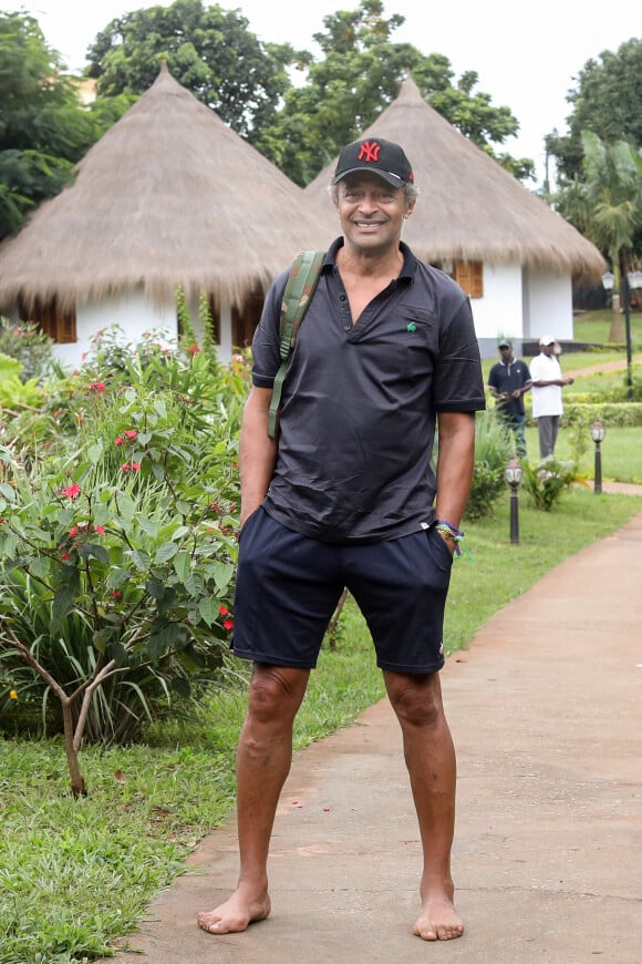L'ancien sportif de tennis, Yannick Noah dans son village Noah, à Yaoundé, Cameroun, le 25 juillet 2022. © Stéphane Lemouton/Bestimage