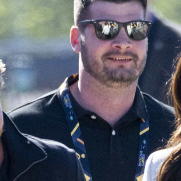 Le prince Harry et Meghan Markle assistent à la finale d'athlétisme, au deuxième jour des Invictus Games 2020 à La Haye, le 17 avril 2022. 