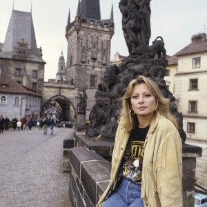 Rendez-vous avec Véronique Sanson à Prague, à l'occasion de répétitions. Décembre 1989 © Michel Marizy via Bestimage