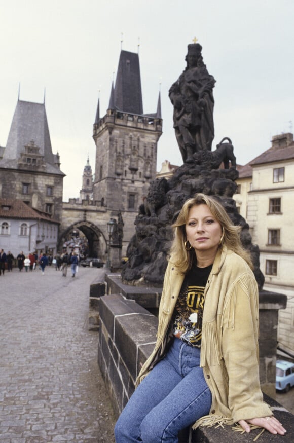Rendez-vous avec Véronique Sanson à Prague, à l'occasion de répétitions. Décembre 1989 © Michel Marizy via Bestimage