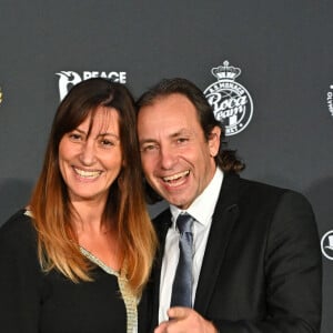 Philippe Candeloro et sa femme Olivia durant la soirée de la 32ème édition des Sportel Awards 2021 au Grimaldi Forum à Monaco. Placé sous la présidence d'honneur du prince Albert II de Monaco, le Sportel Awards est avant tout une compétition internationale ayant pour but de récompenser les meilleures séquences sportives télévisuellle de l'année écoulée. © Bruno Bebert/Bestimage