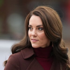 Le prince William, prince de Galles, et Catherine (Kate) Middleton, princesse de Galles, lors d'une visite du National Maritime Museum Cornwall à Falmouth, Royaume Uni, le 9 février 2023. 