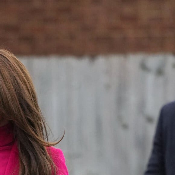 Le prince William, prince de Galles, et Kate Catherine Middleton, princesse de Galles, à leur arrivée au Windsor Foodshare à Windsor. Le 26 janvier 2023 