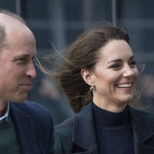 Le prince William, prince de Galles, et Catherine (Kate) Middleton, princesse de Galles, inaugurent officiellement le nouveau Centre hospitalier Royal Liverpool University Hospital à Liverpool, Royaume Uni, le 12 janvier 2023. 